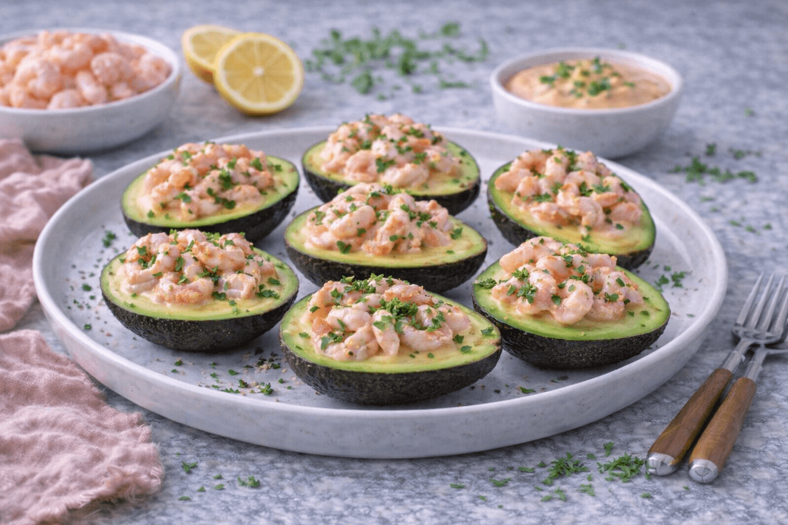 Avocat crevettes sauce cocktail