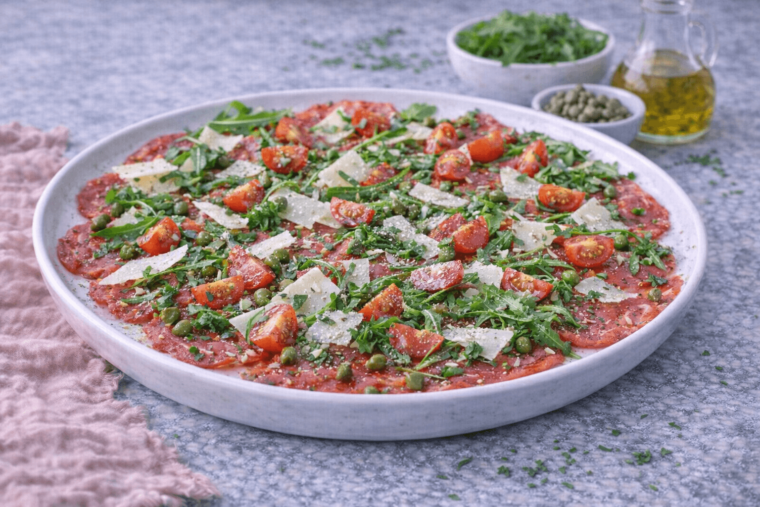 Carpaccio de bœuf à l’italienne