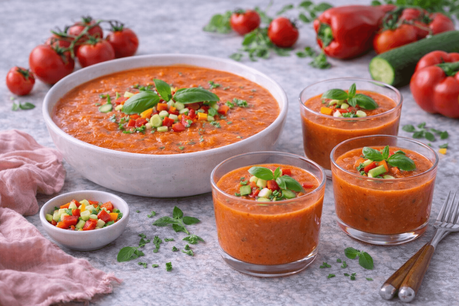 Gaspacho andalou traditionnel