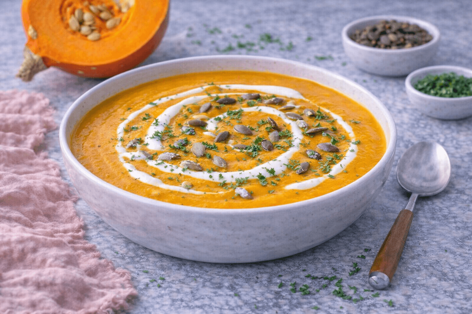 Velouté de potimarron crémeux